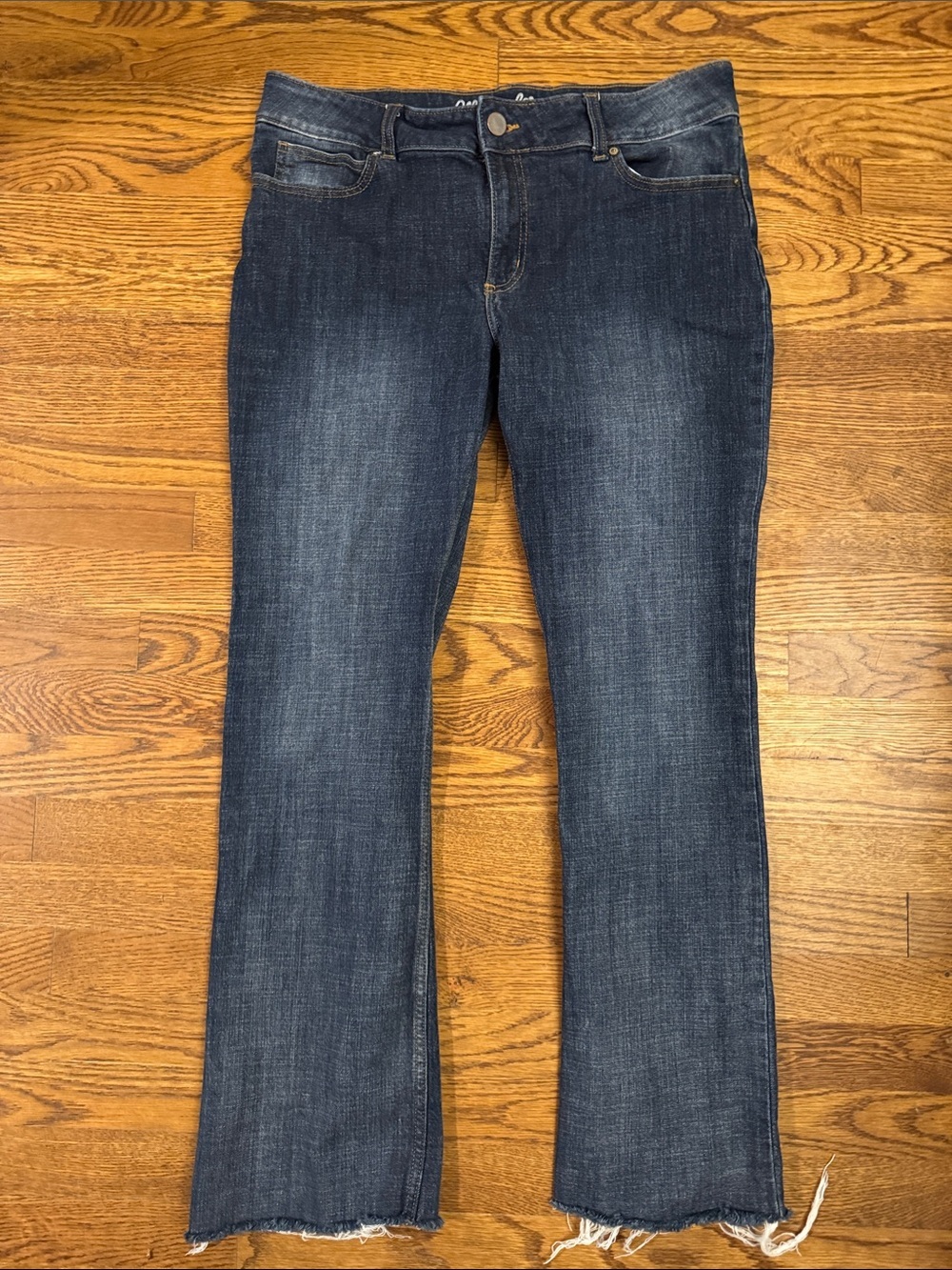 Wrangler Bootcut Women's Dark Blue Denim Wide Leg Jeans 15x34 Style 09MWZAH